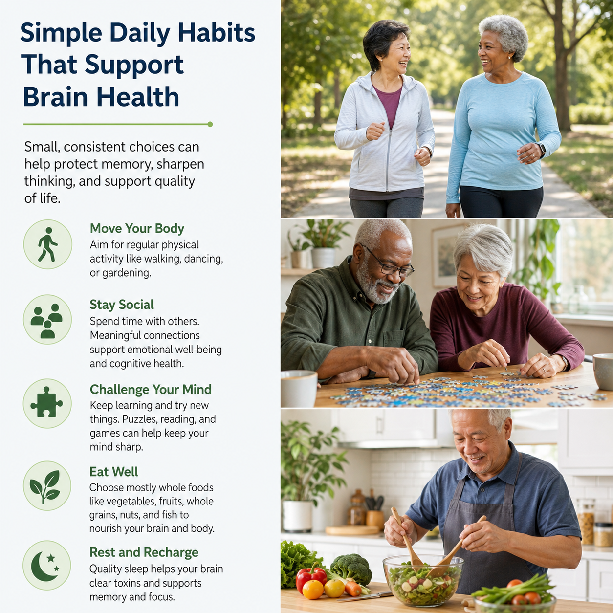 Healthy Aging Brain Routine: Daily Habits to Discuss With Your Clinician closing image