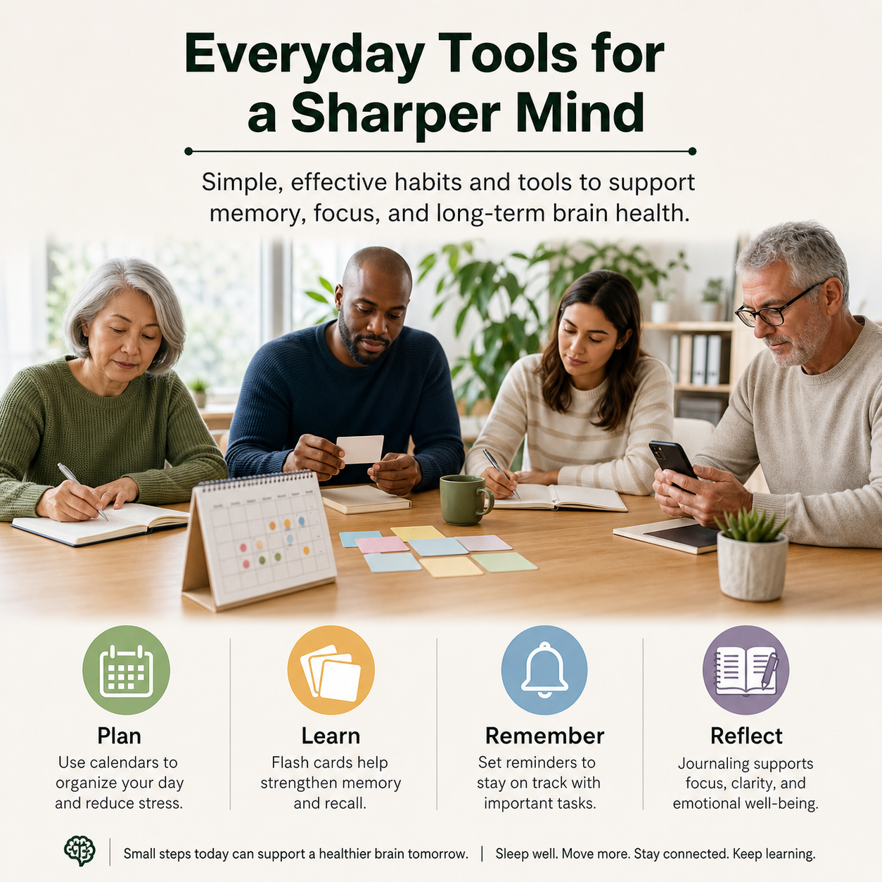Memory Tools Comparison: Notes, Spaced Review, and Reminders supporting illustration